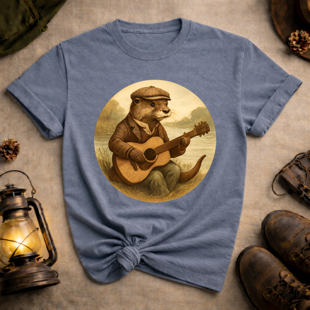 Otter with Guitar T-Shirt
