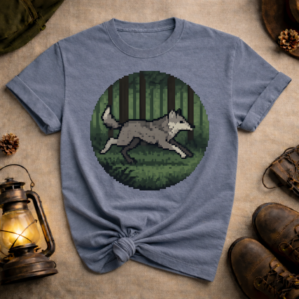 Pixel Art Wolf T-Shirt