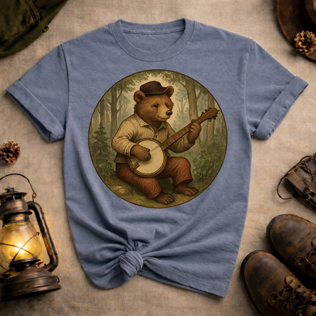 Bear Playing Banjo T-Shirt