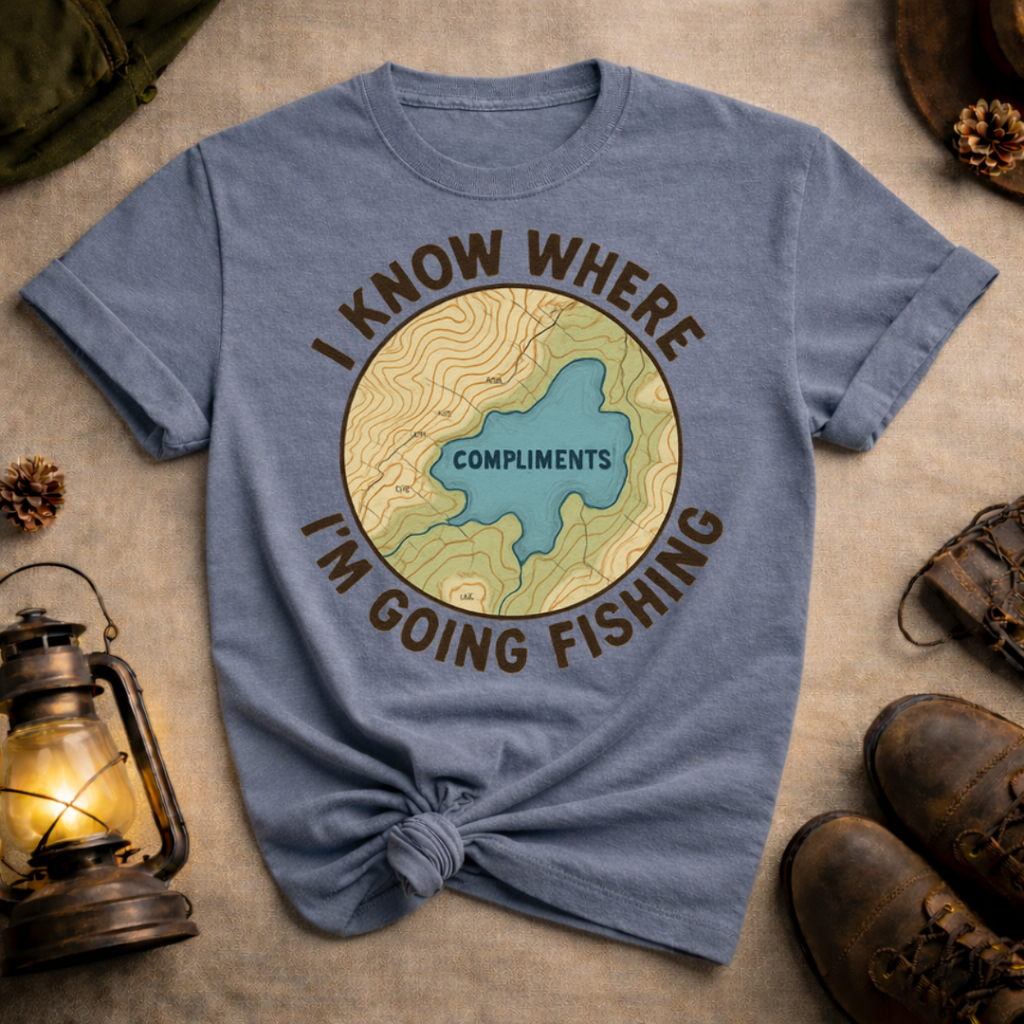 I Know Where I'm Going Fishing T-Shirt