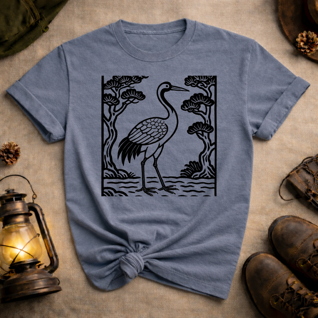 Korean Folk Art Crane 1 T-Shirt