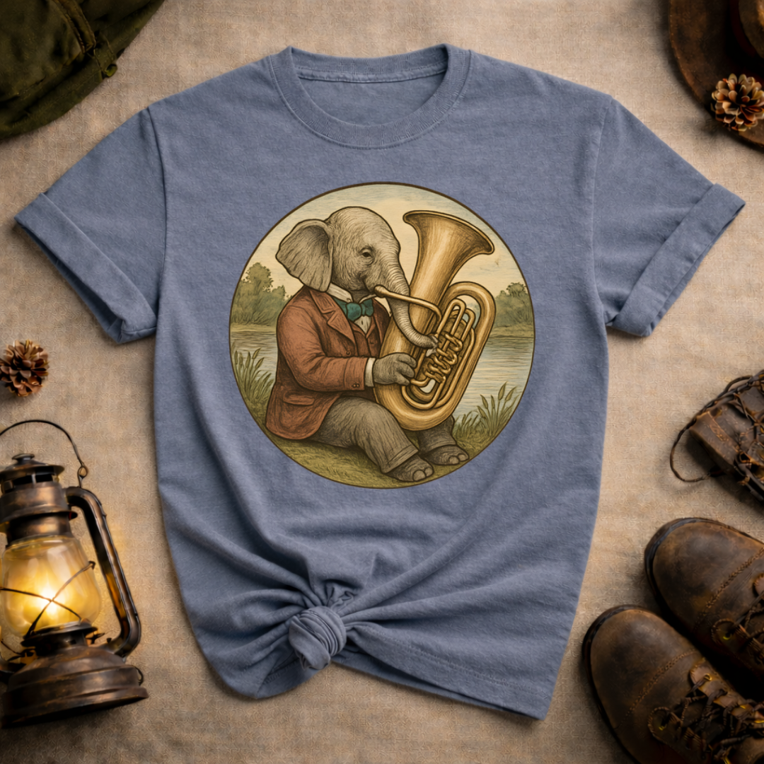 Elephant Playing Tuba T-Shirt