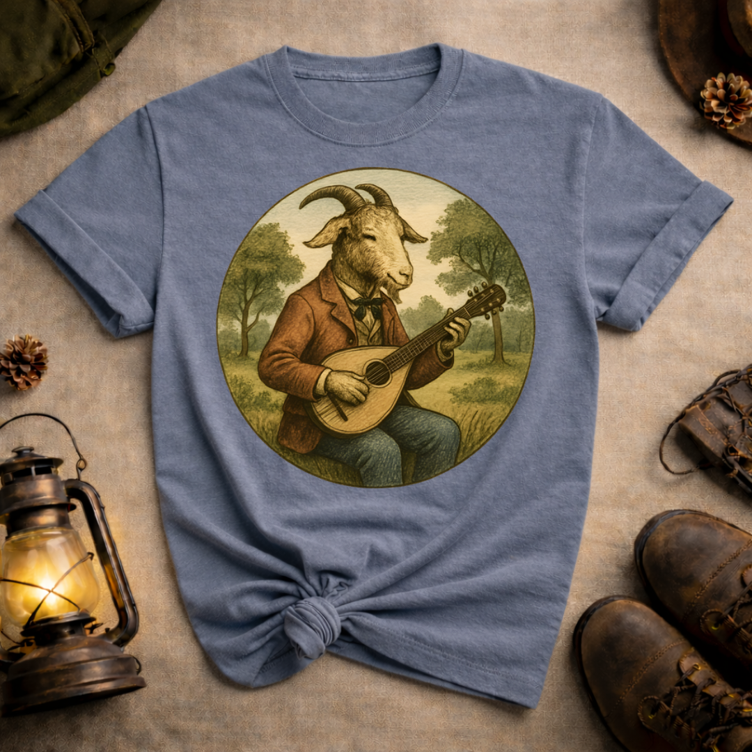 Goat Playing Mandolin T-Shirt