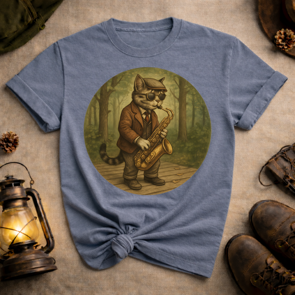 Cat Playing the Saxophone T-Shirt