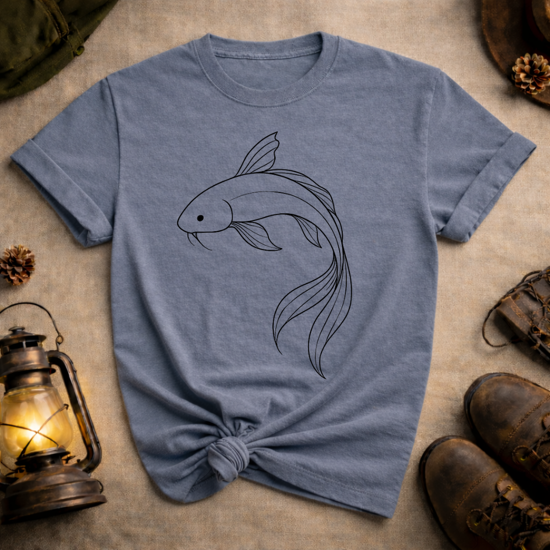 Line Art Koi T-Shirt