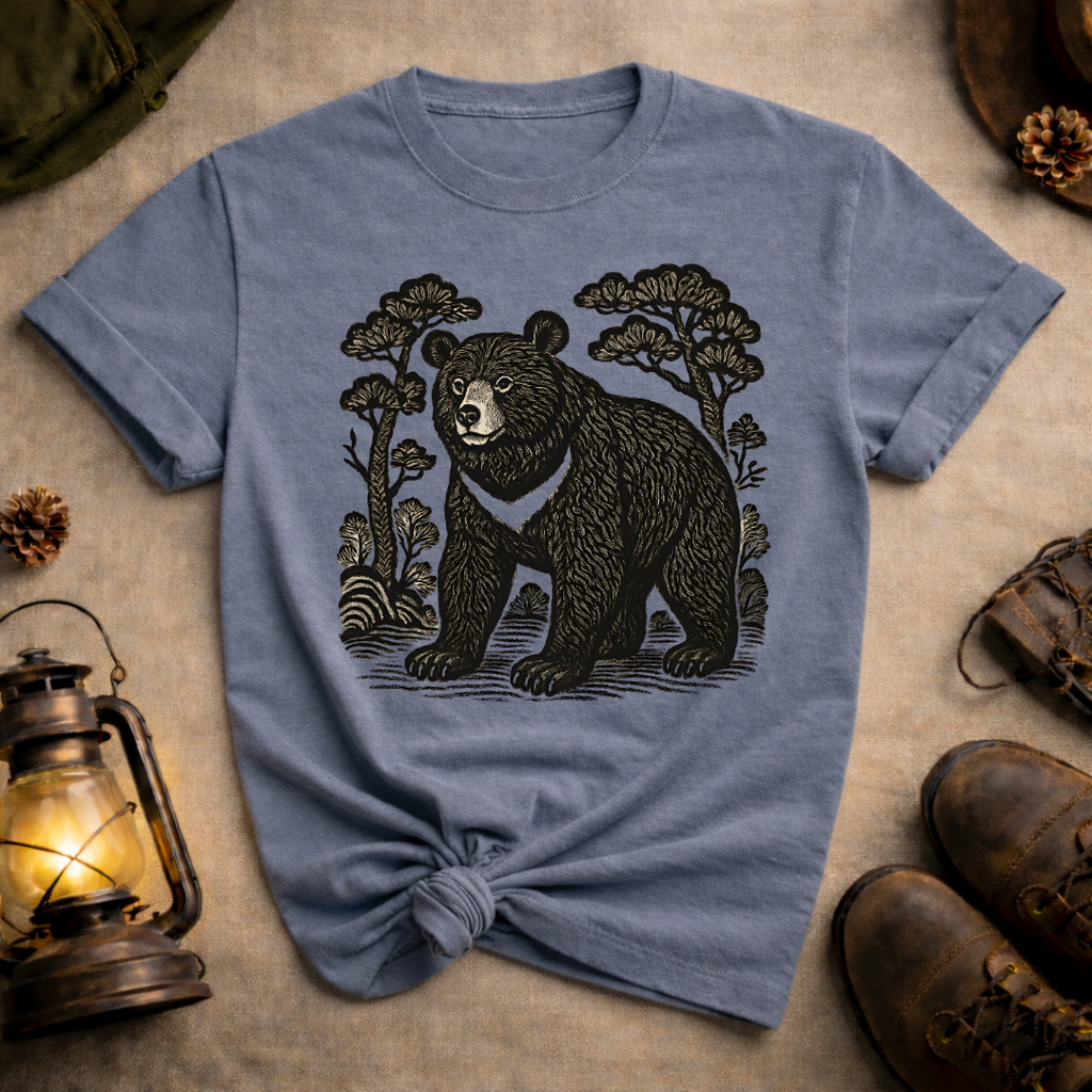 Korean Folk Art Bear T-Shirt