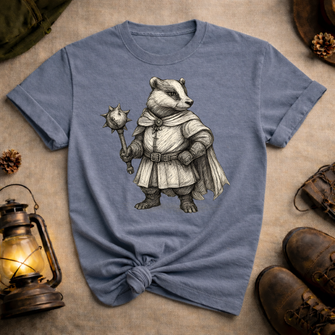 Badger with Spiked Mace T-Shirt