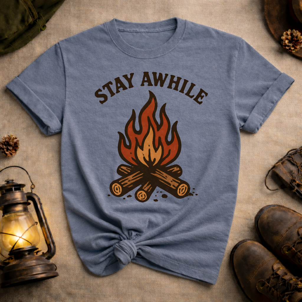 Stay Awhile Campfire T-Shirt