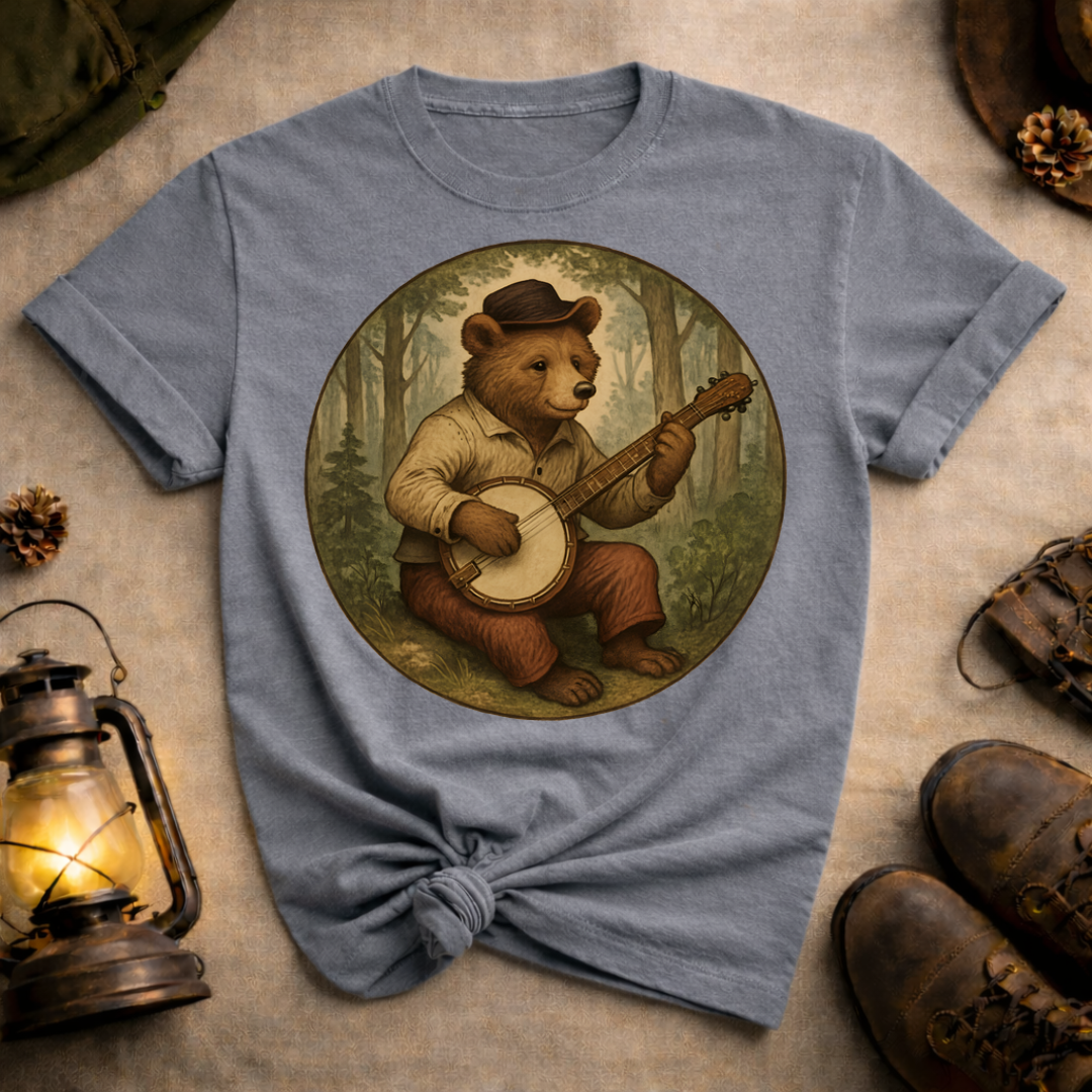 Bear Playing Banjo T-Shirt