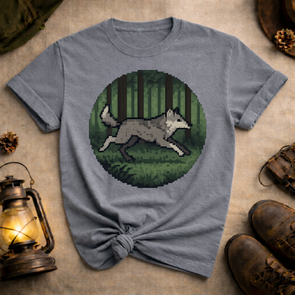 Pixel Art Wolf T-Shirt
