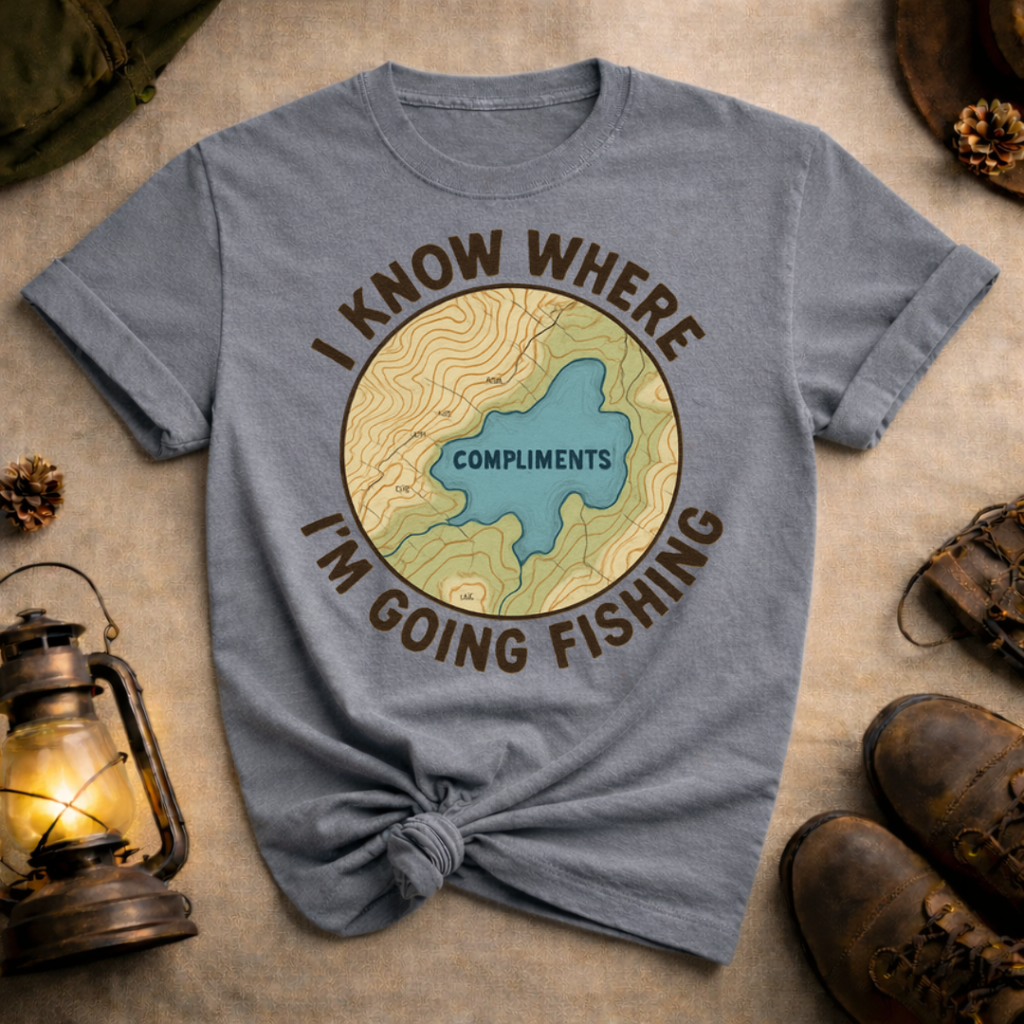 I Know Where I'm Going Fishing T-Shirt