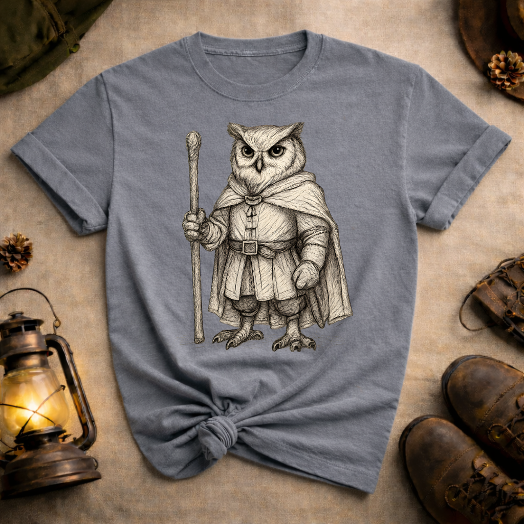 Owl with Staff T-Shirt