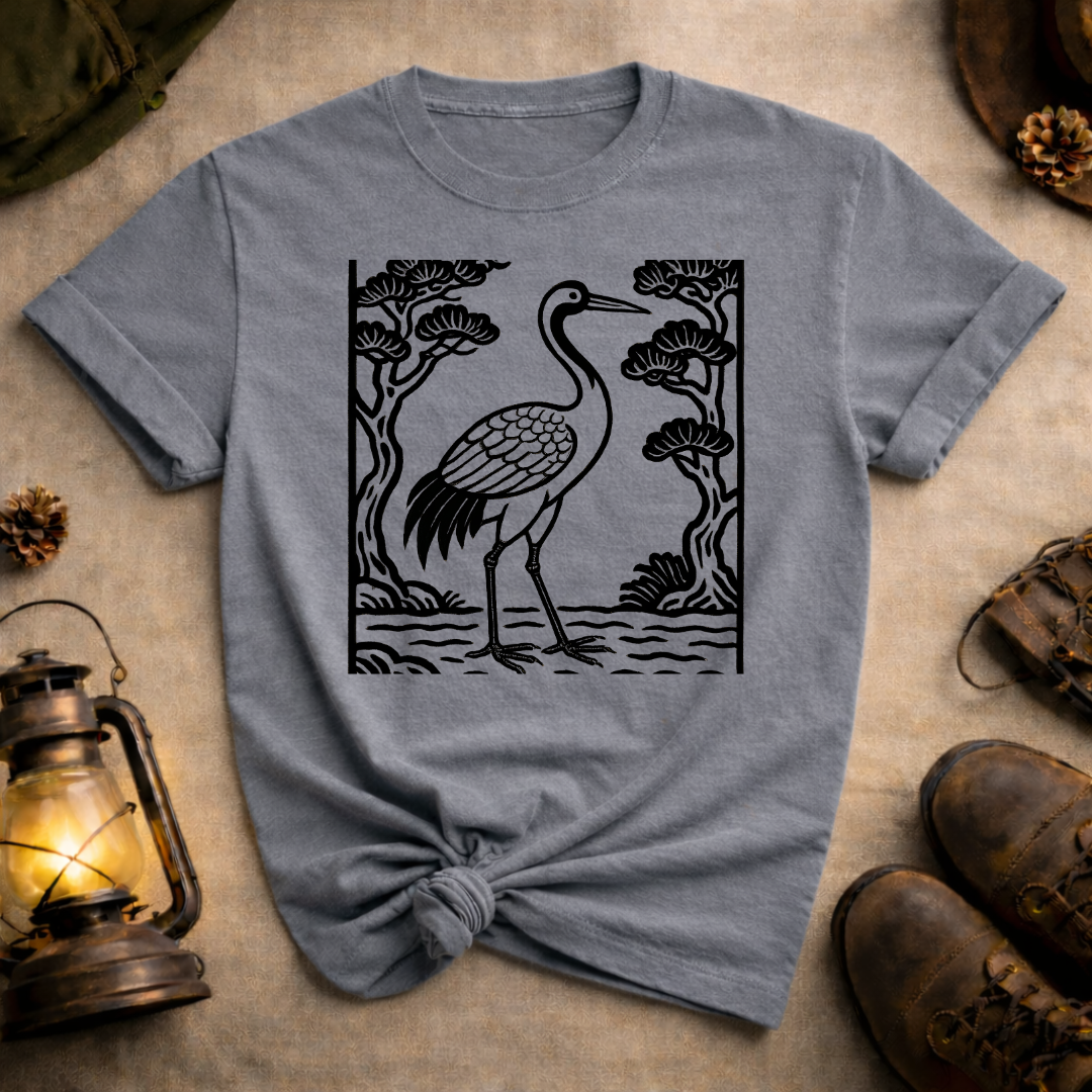 Korean Folk Art Crane 1 T-Shirt