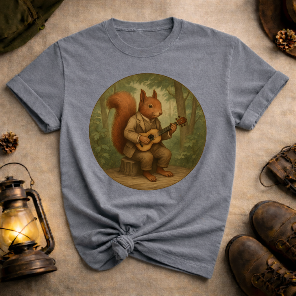 Squirrel Playing Ukulele T-Shirt