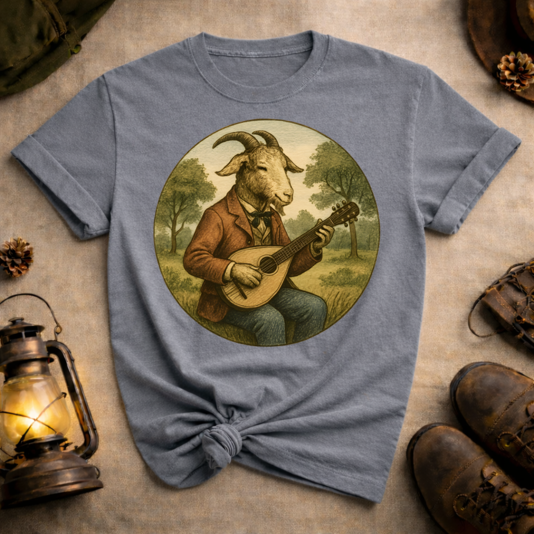 Goat Playing Mandolin T-Shirt