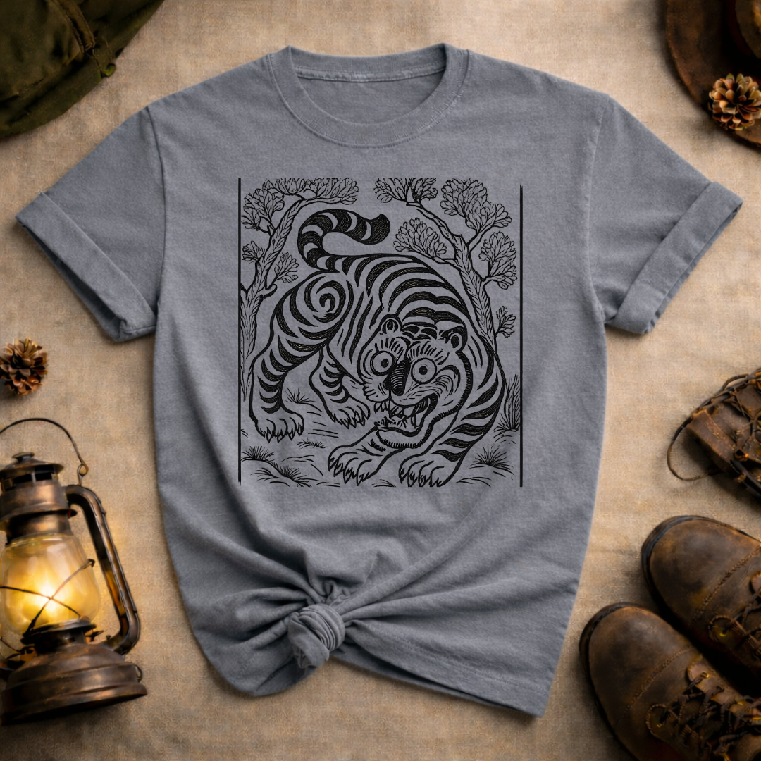 Korean Folk Art Tiger T-Shirt