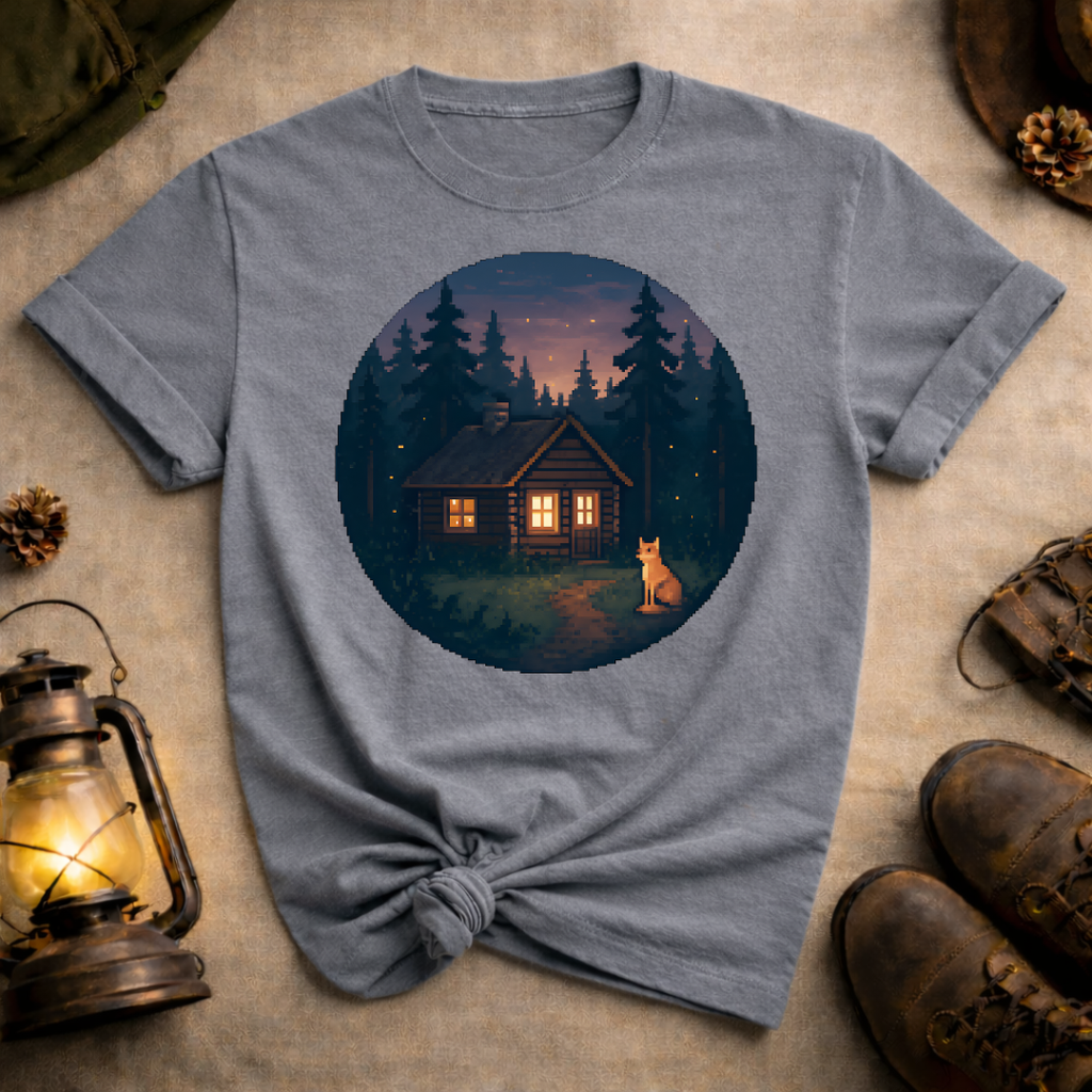 Pixel Art Cabin T-Shirt