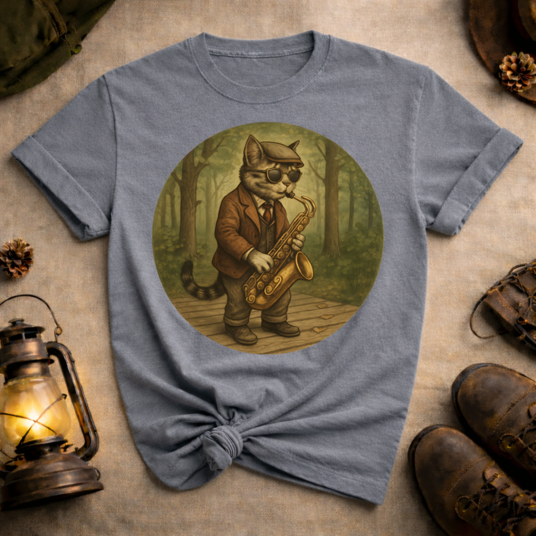 Cat Playing the Saxophone T-Shirt