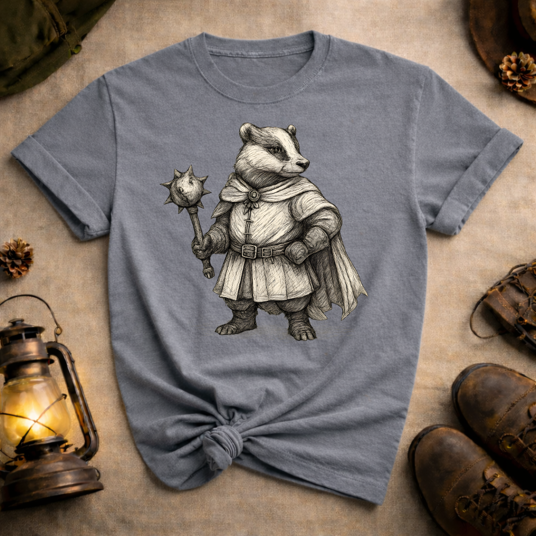 Badger with Spiked Mace T-Shirt