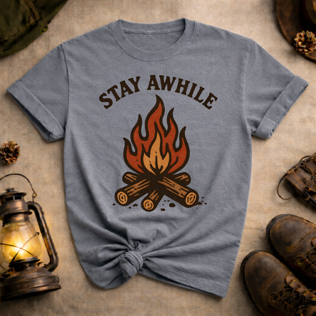 Stay Awhile Campfire T-Shirt