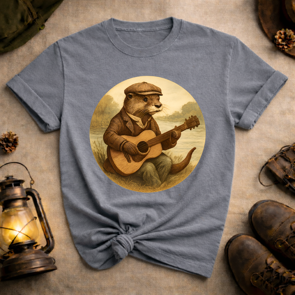 Otter with Guitar T-Shirt