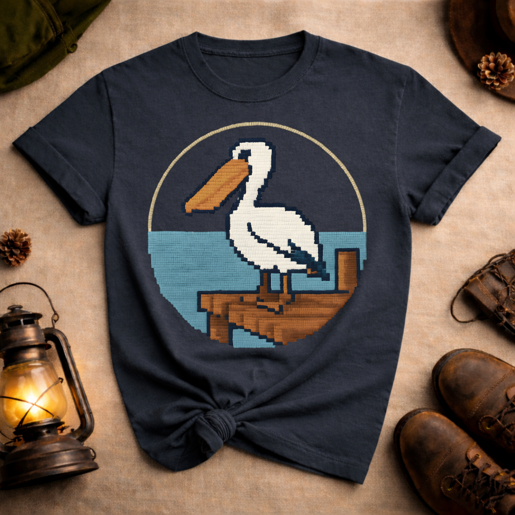 Pixel Art Pelican T-Shirt