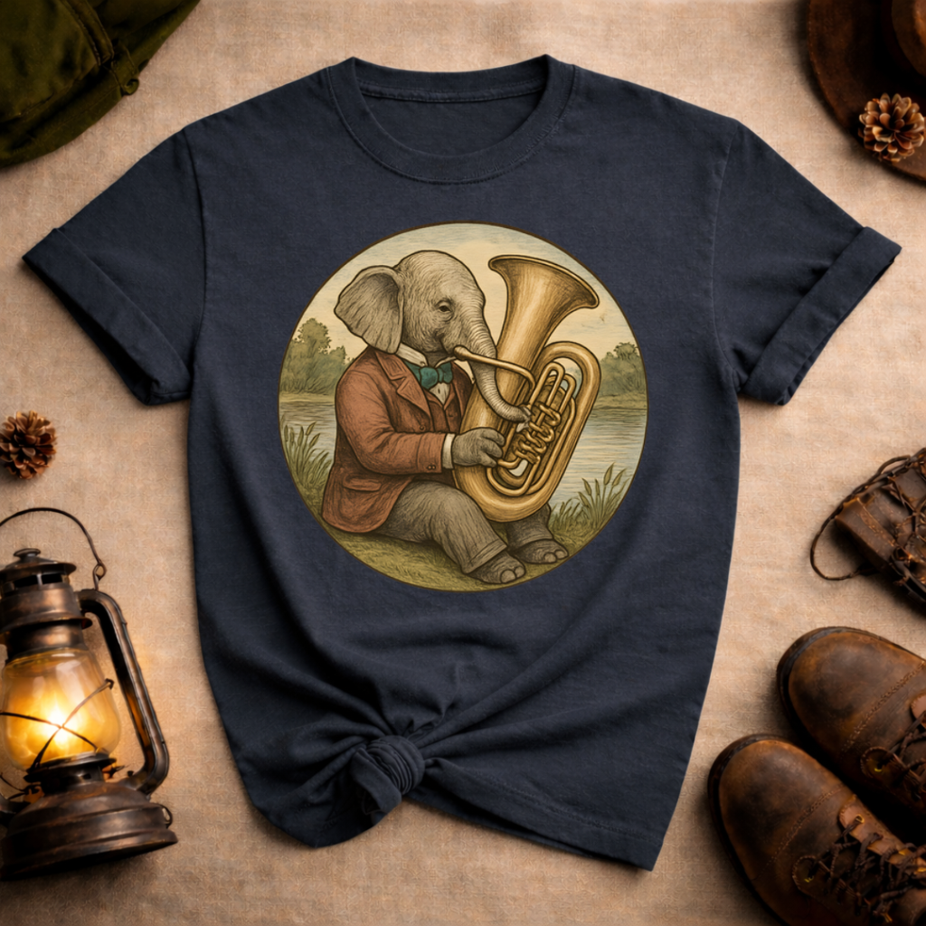 Elephant Playing Tuba T-Shirt