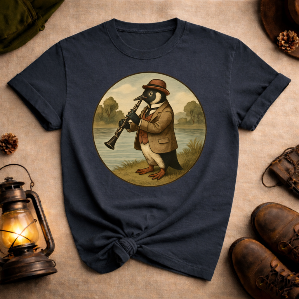 Penguin Playing Clarinet T-Shirt