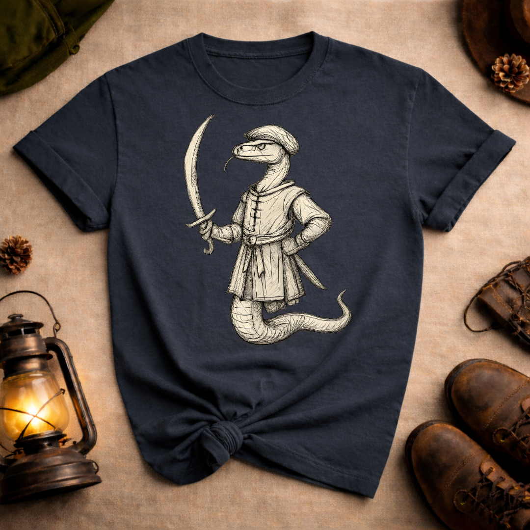 Snake with Curved Scimitar T-Shirt