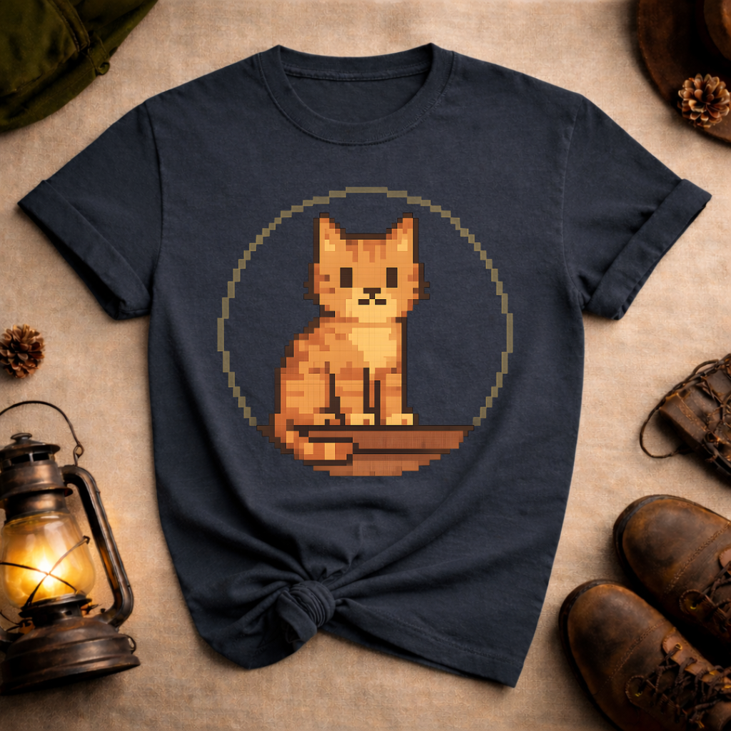 Pixel Art Cat T-Shirt