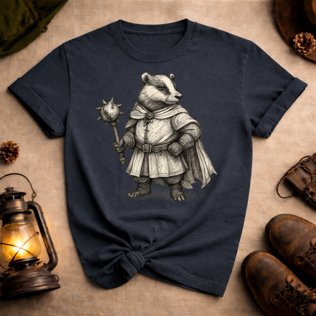 Badger with Spiked Mace T-Shirt