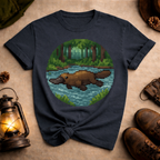 Pixel Art Swimming Platypus T-Shirt