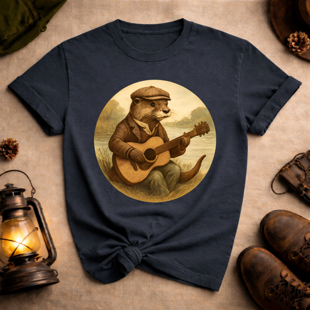 Otter with Guitar T-Shirt