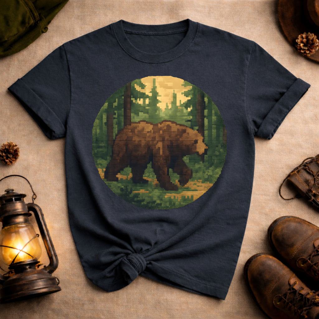 Pixel Art Bear T-Shirt