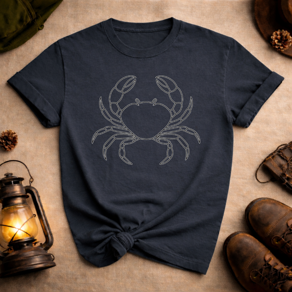 Line Art Crab T-Shirt