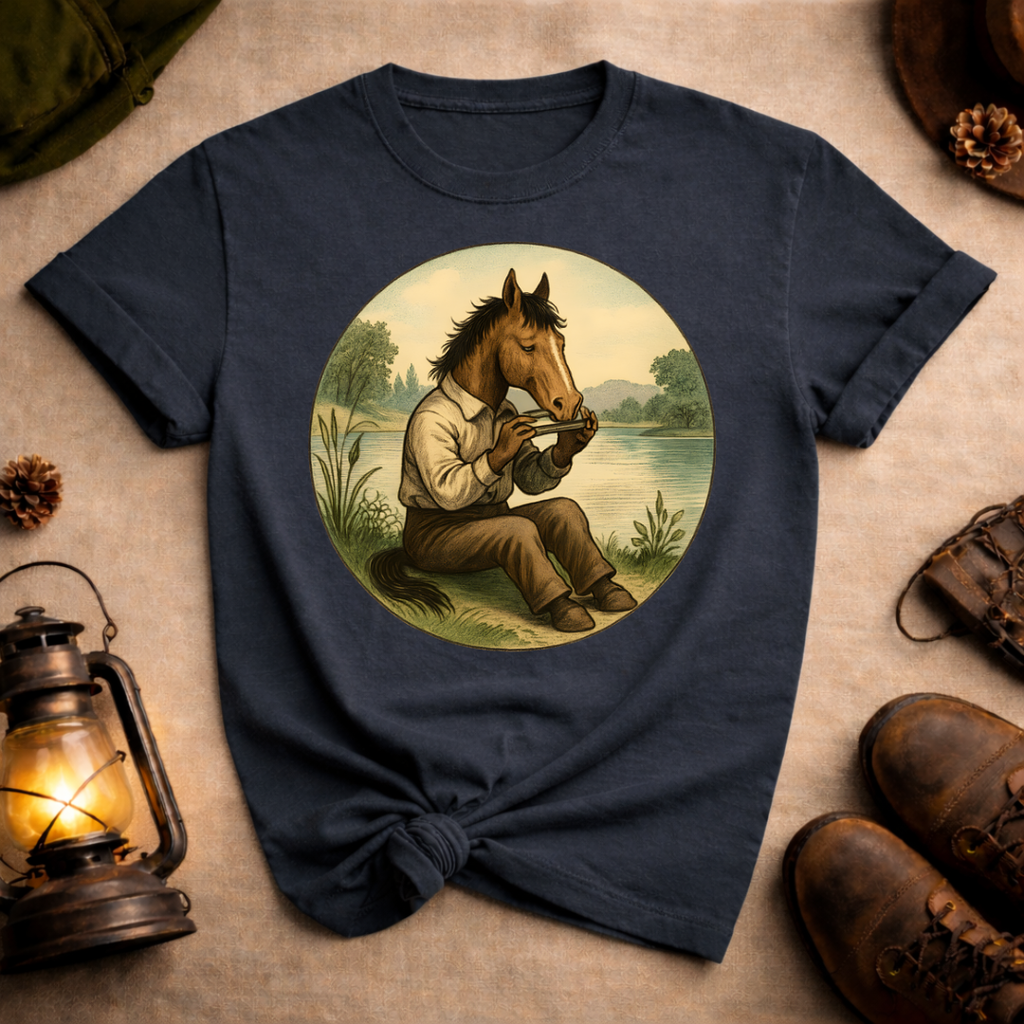 Horse with Harmonica T-Shirt