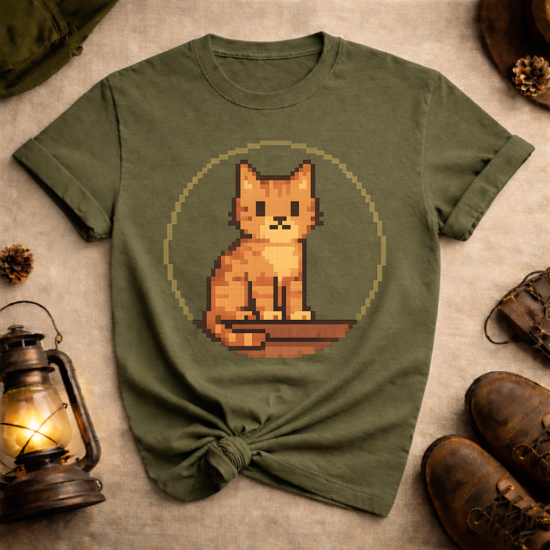 Pixel Art Cat T-Shirt
