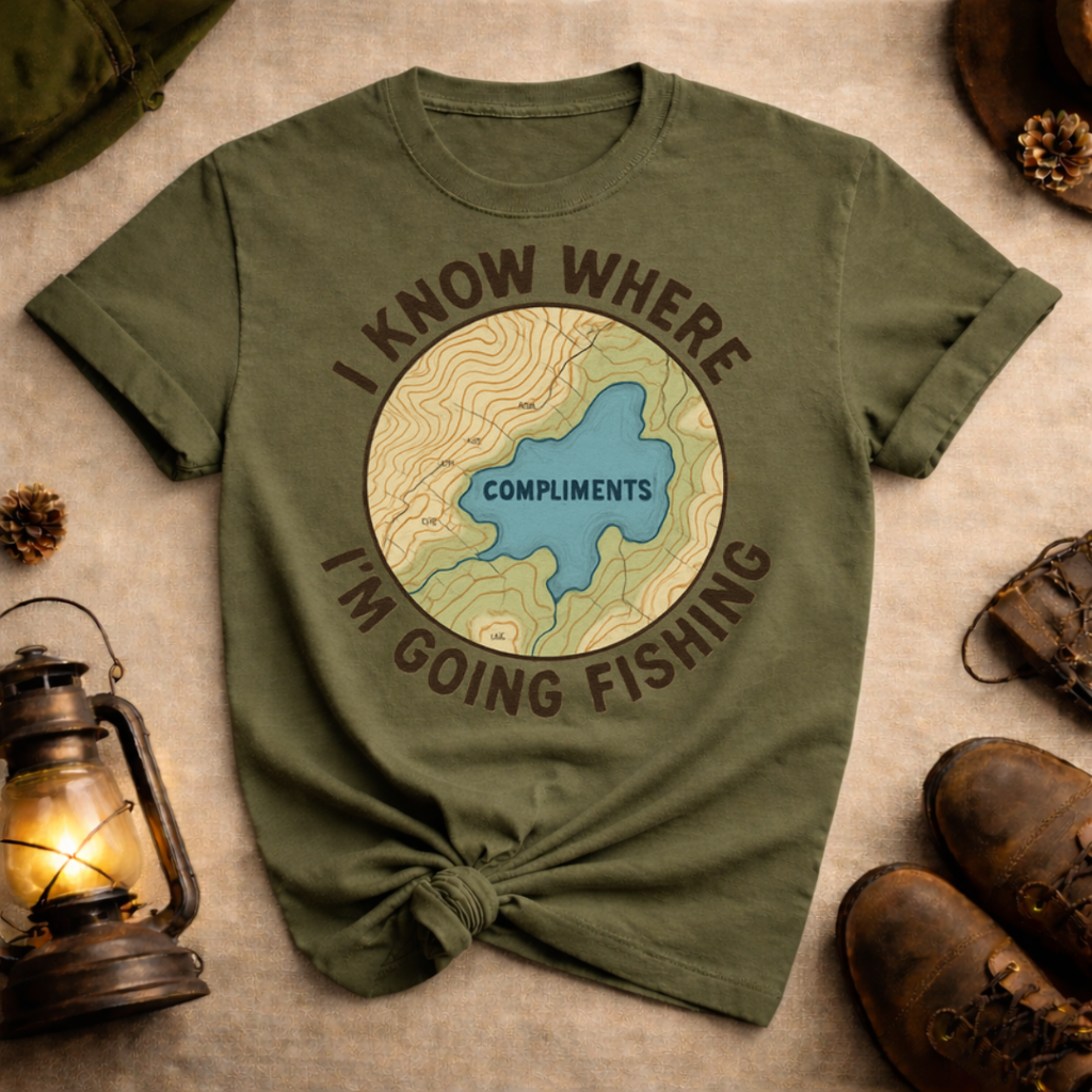 I Know Where I'm Going Fishing T-Shirt