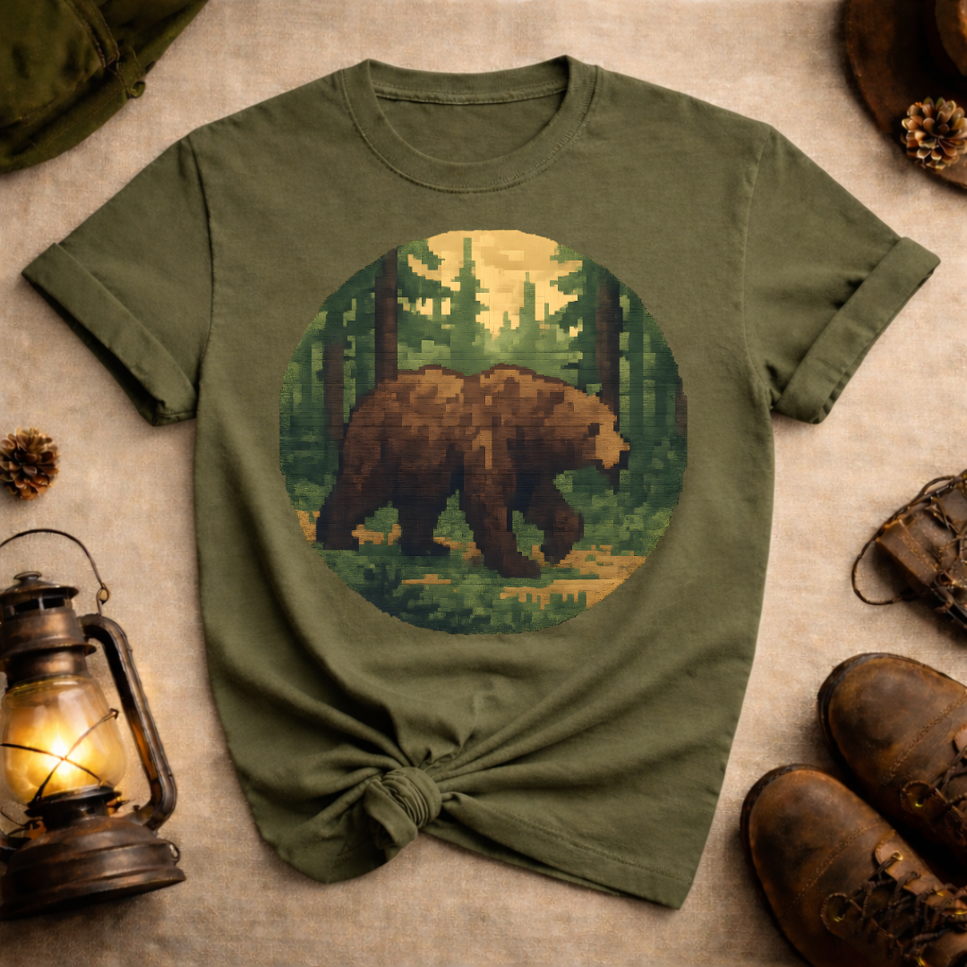 Pixel Art Bear T-Shirt