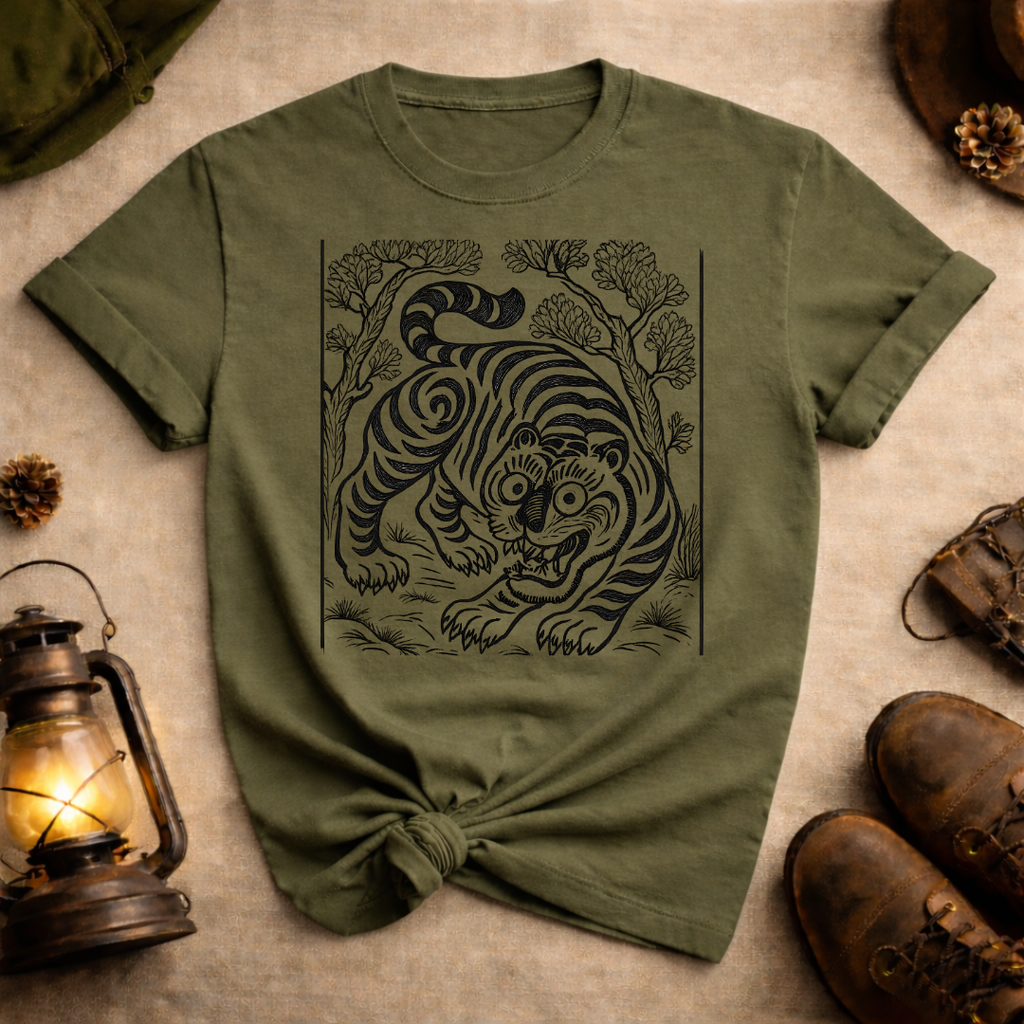 Korean Folk Art Tiger T-Shirt