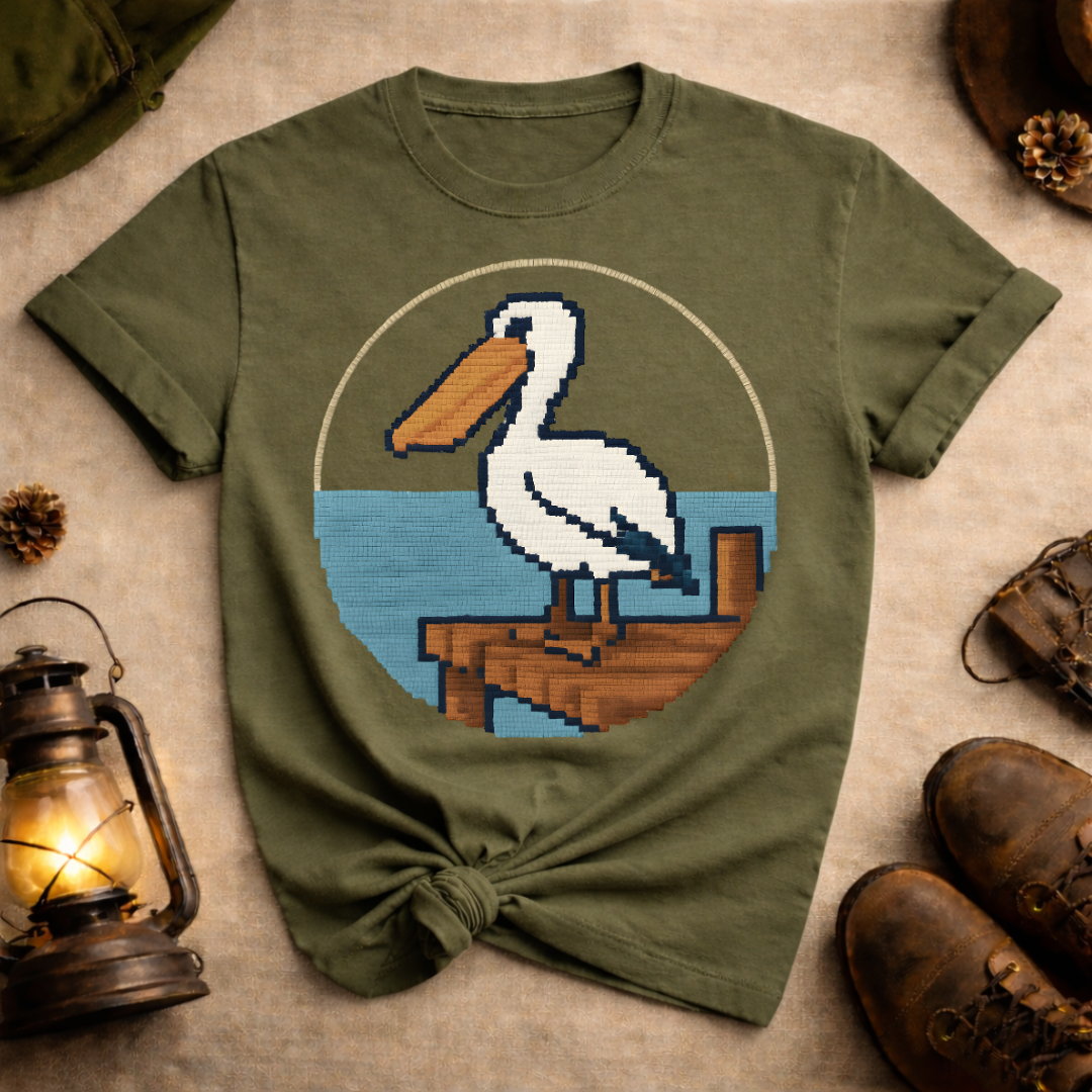 Pixel Art Pelican T-Shirt