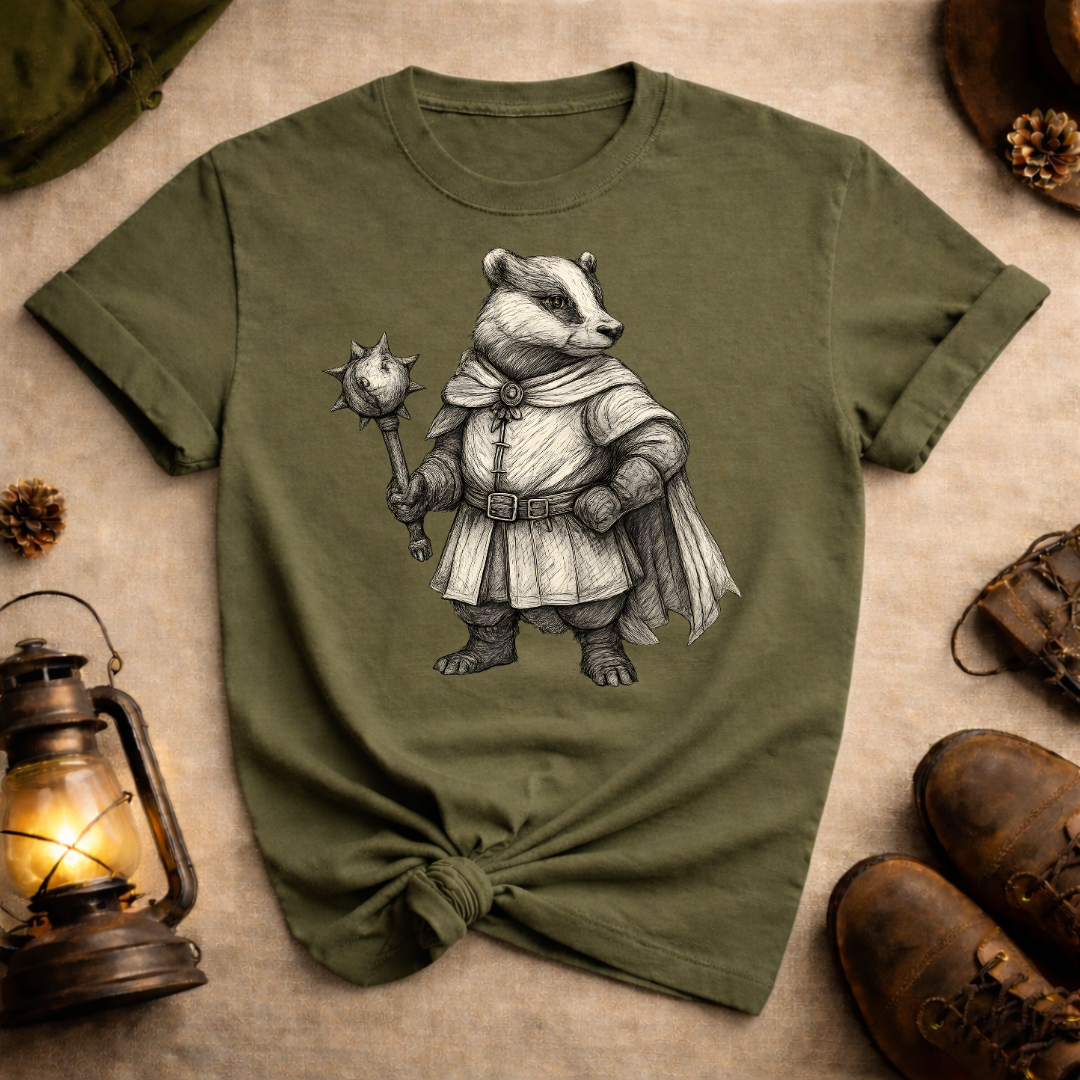 Badger with Spiked Mace T-Shirt