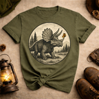 Triceratops with Butterfly T-Shirt