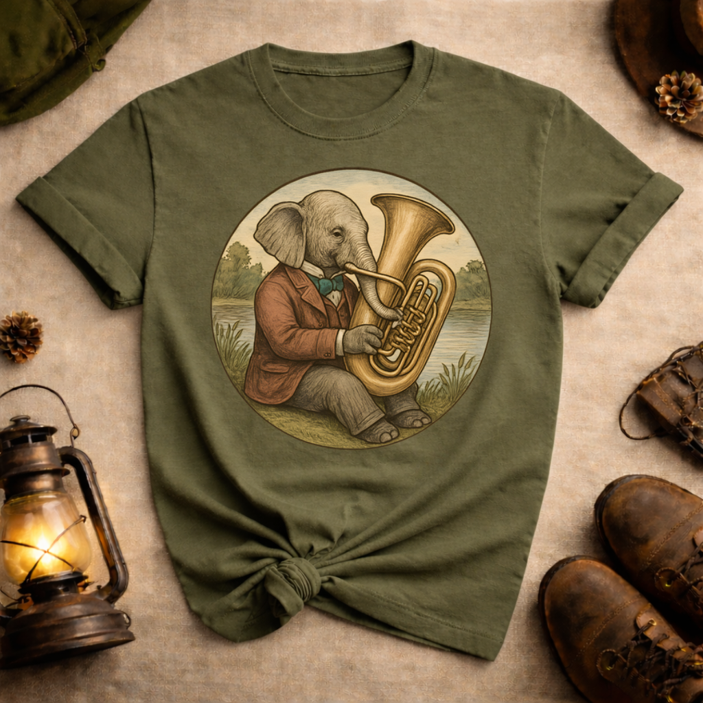 Elephant Playing Tuba T-Shirt