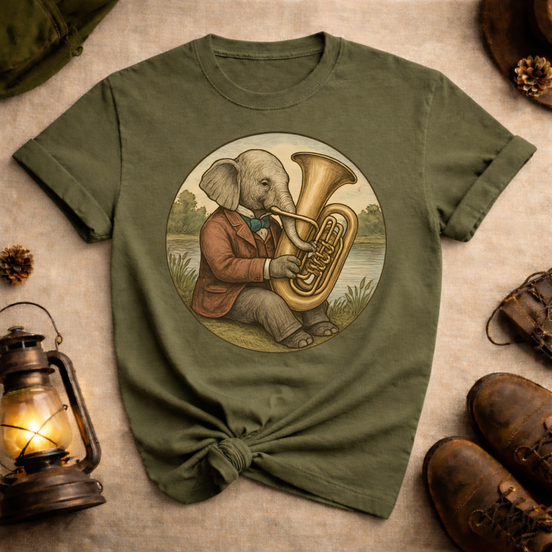 Elephant Playing Tuba T-Shirt
