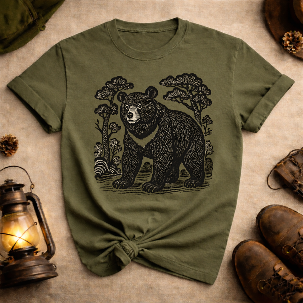 Korean Folk Art Bear T-Shirt