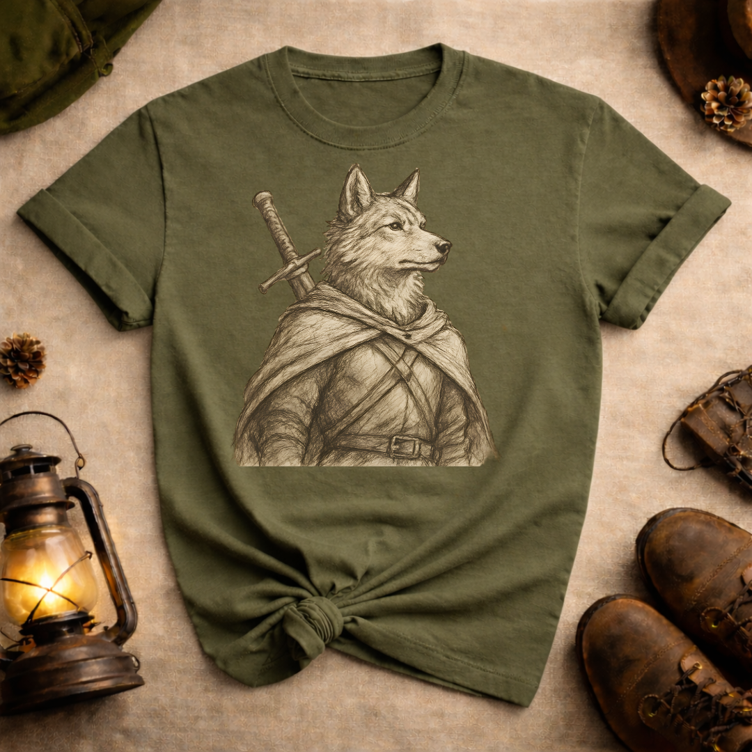 Wolf with Longsword T-Shirt