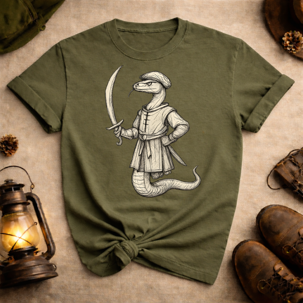 Snake with Curved Scimitar T-Shirt