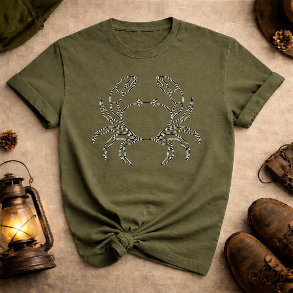 Line Art Crab T-Shirt