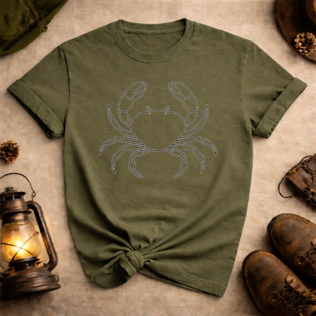 Line Art Crab T-Shirt